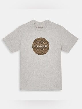 Sz Small coach Signature T Shirt Heather Grey